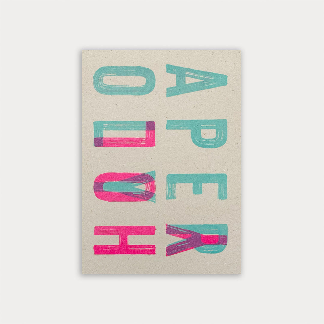 Postcard / Holy Aperoly / Riso print / Eco-friendly paper