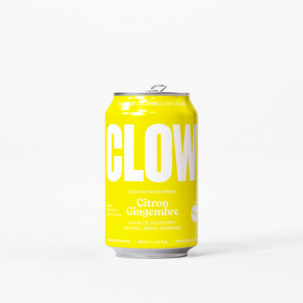 Clean Lemon Ginger Soda – no added sugar – 12 x 33 cl