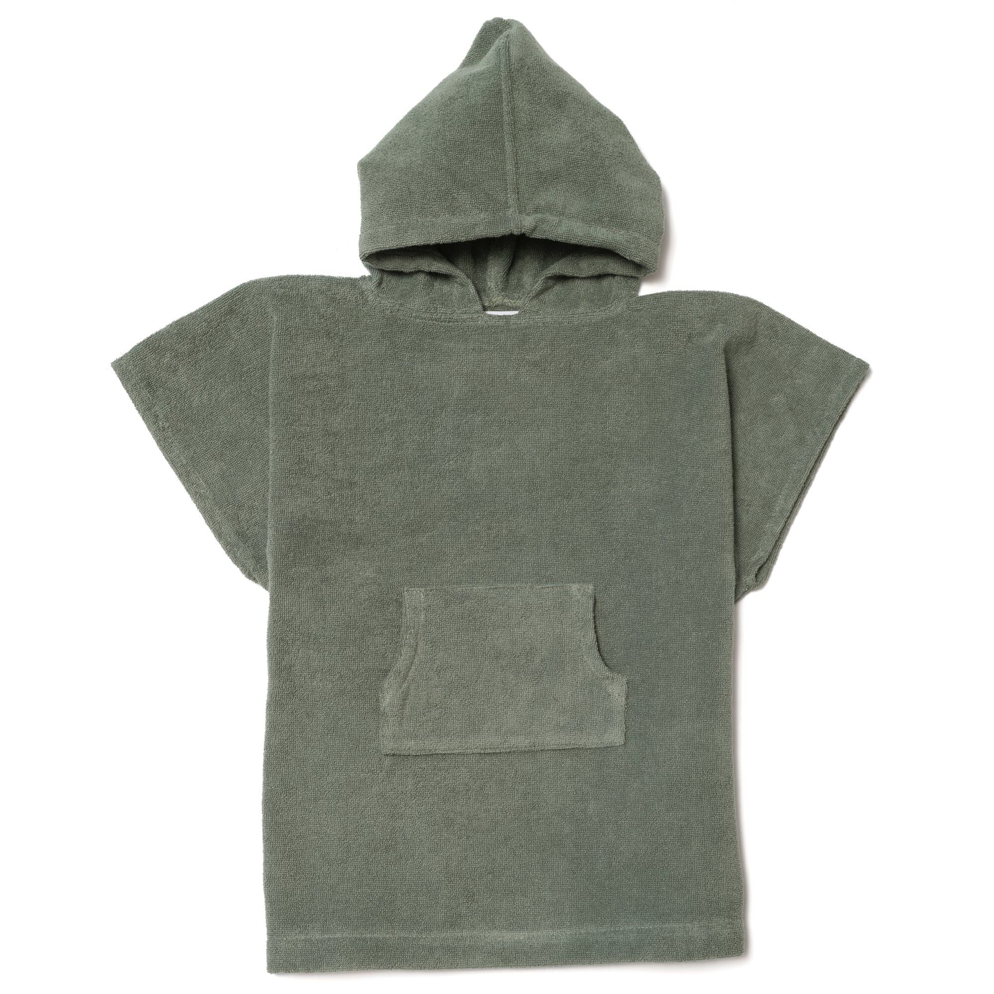 Poncho Coton Bio - 10 ans et Plus - Sauge