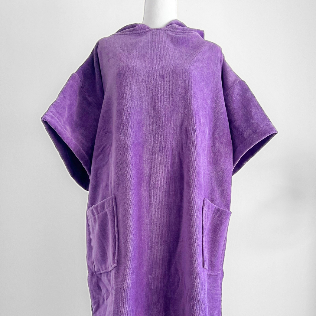 Poncho Adulte Coton Bio - Lavande Velours