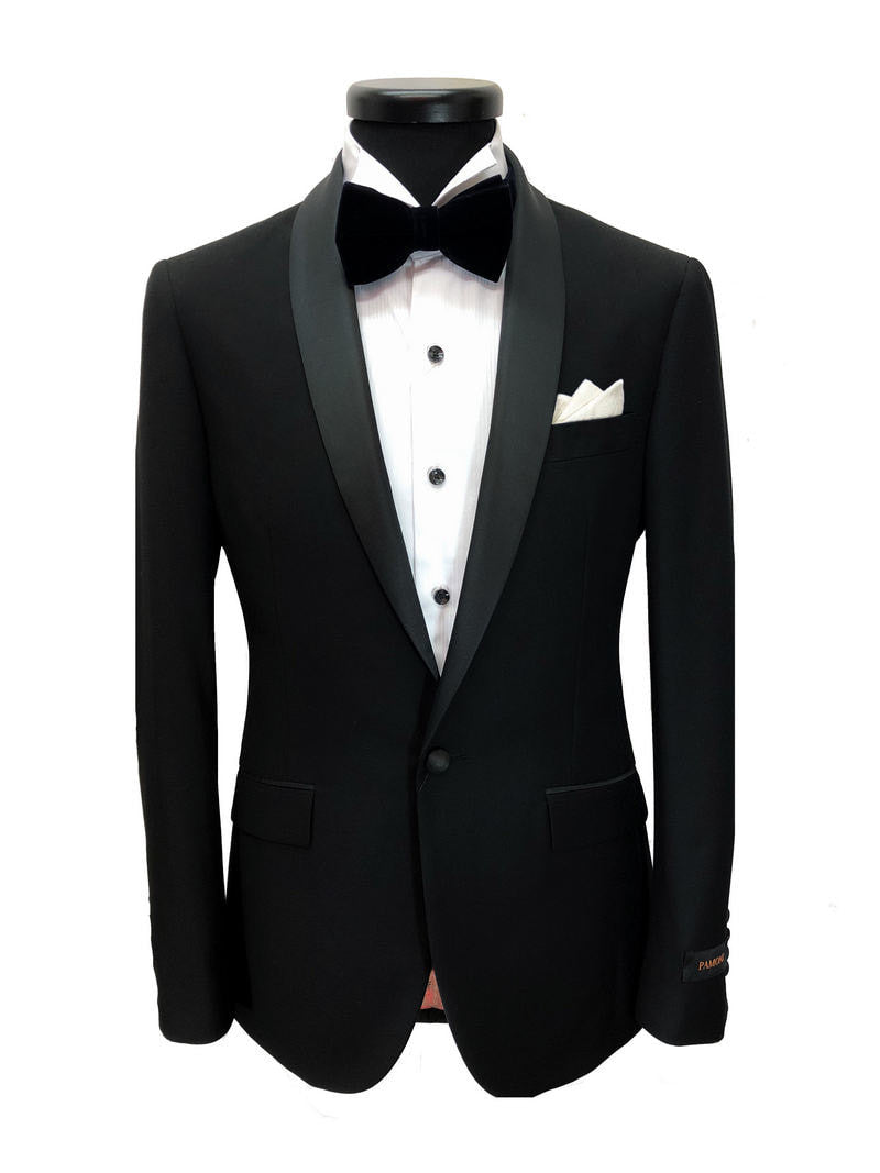 Schwarzer Slim-Fit-Dinneranzug