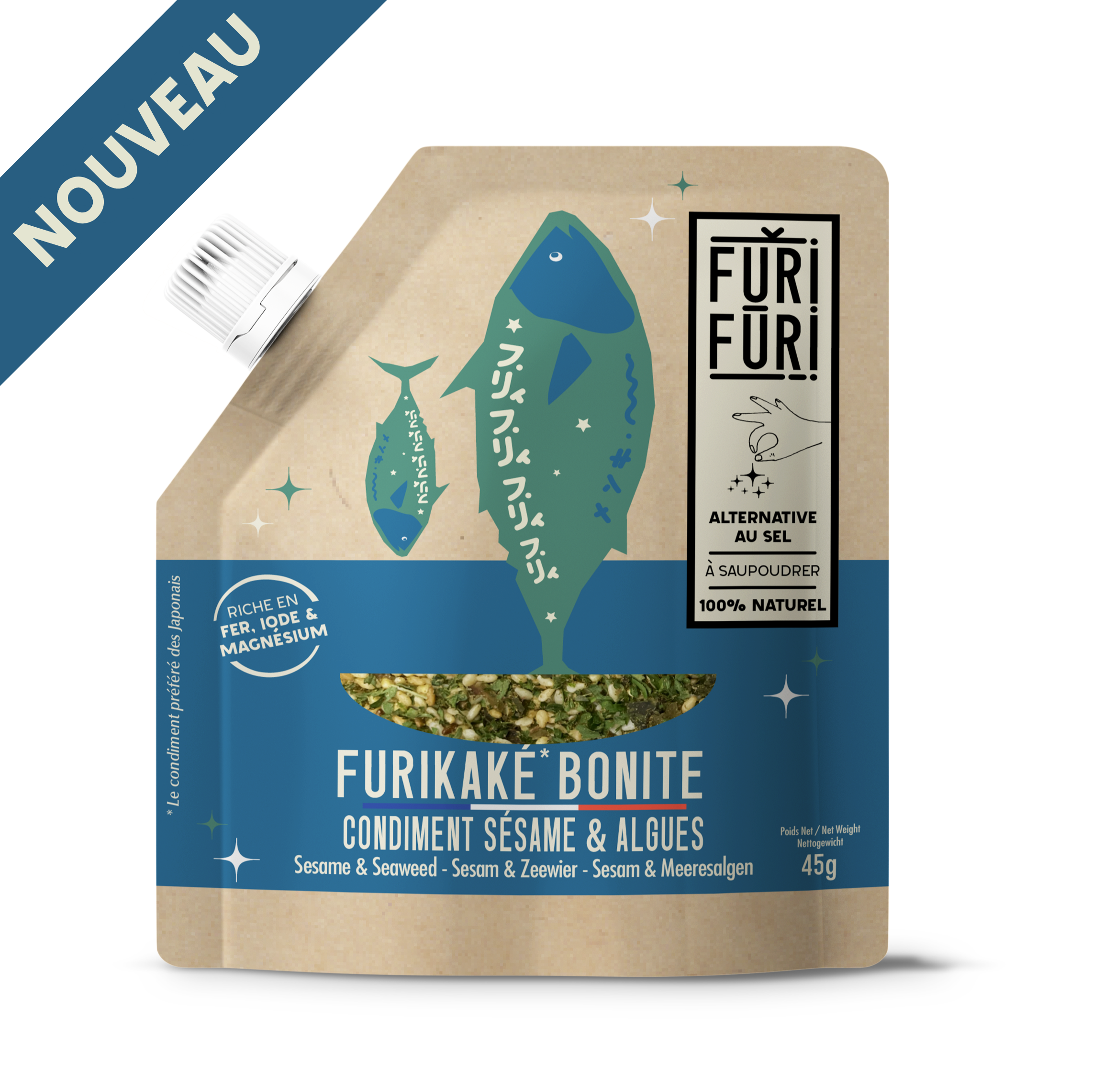 Furikake Bonite - Alternative au sel - Condiment sésame & algues