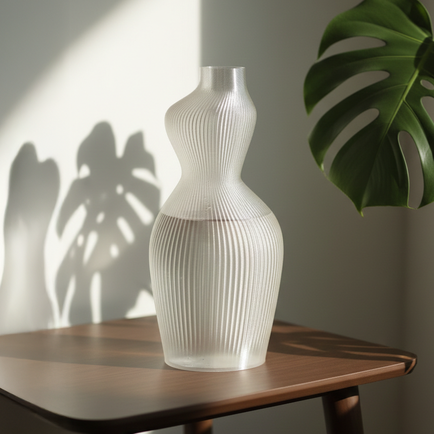 XL Vase in the Shape of a Woman's Body - Watering Can or Decoration - Transparent - 30cm