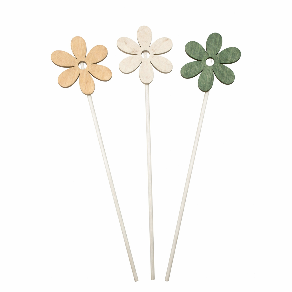 Bastoncini diffusori di profumo in legno colorati - Margherita - 24 cm