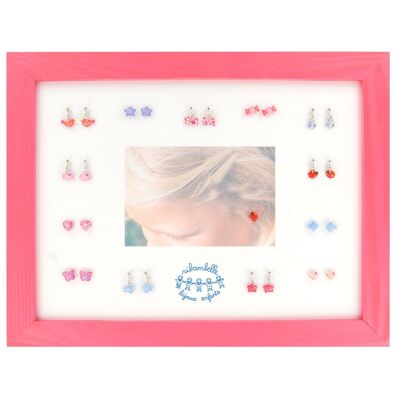 Children's Girls Jewelry - Assortment of children's earrings in 925 silver on display