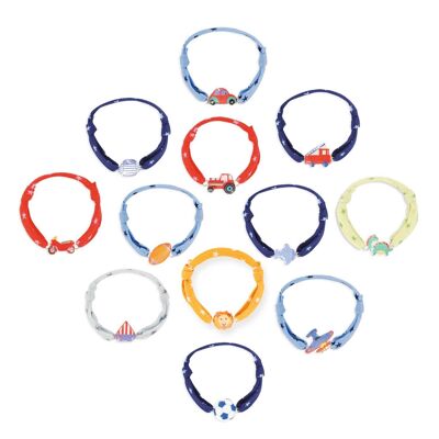 Gioielli per bambini e ragazzi - Assortimento di braccialetti in corda per ragazzi