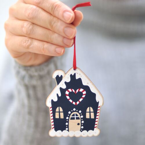 Wooden Christmas decoration -  Gingerbread house