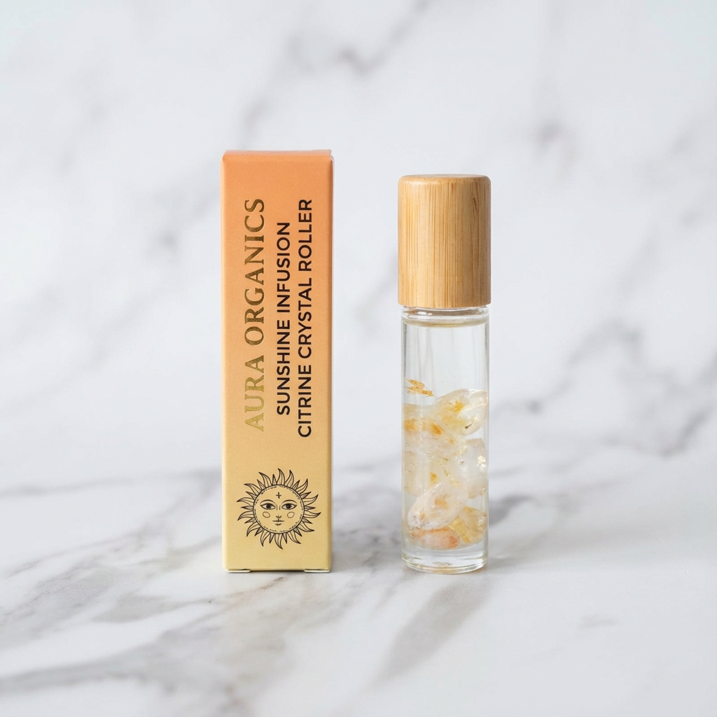 Rouleau de cristal de citrine