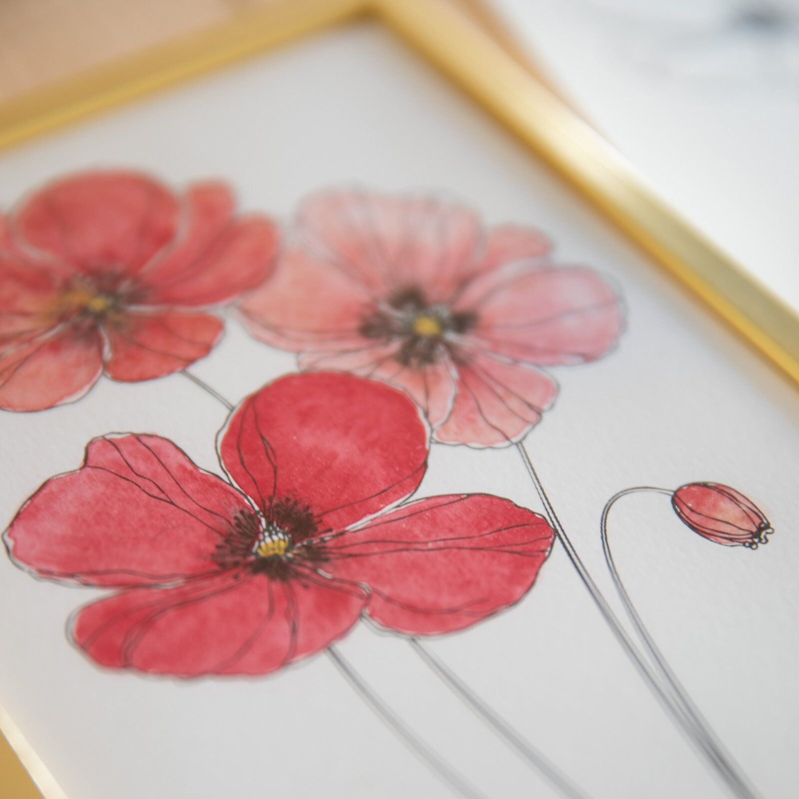 "Poppies" Handcrafted Watercolor Kit