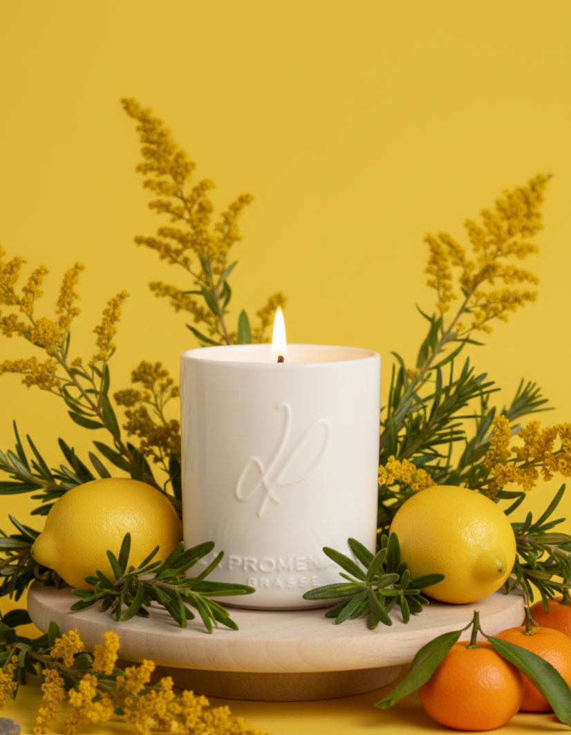 Scented ceramic candle - On a Corsican path (100% vegetable wax) - 320g