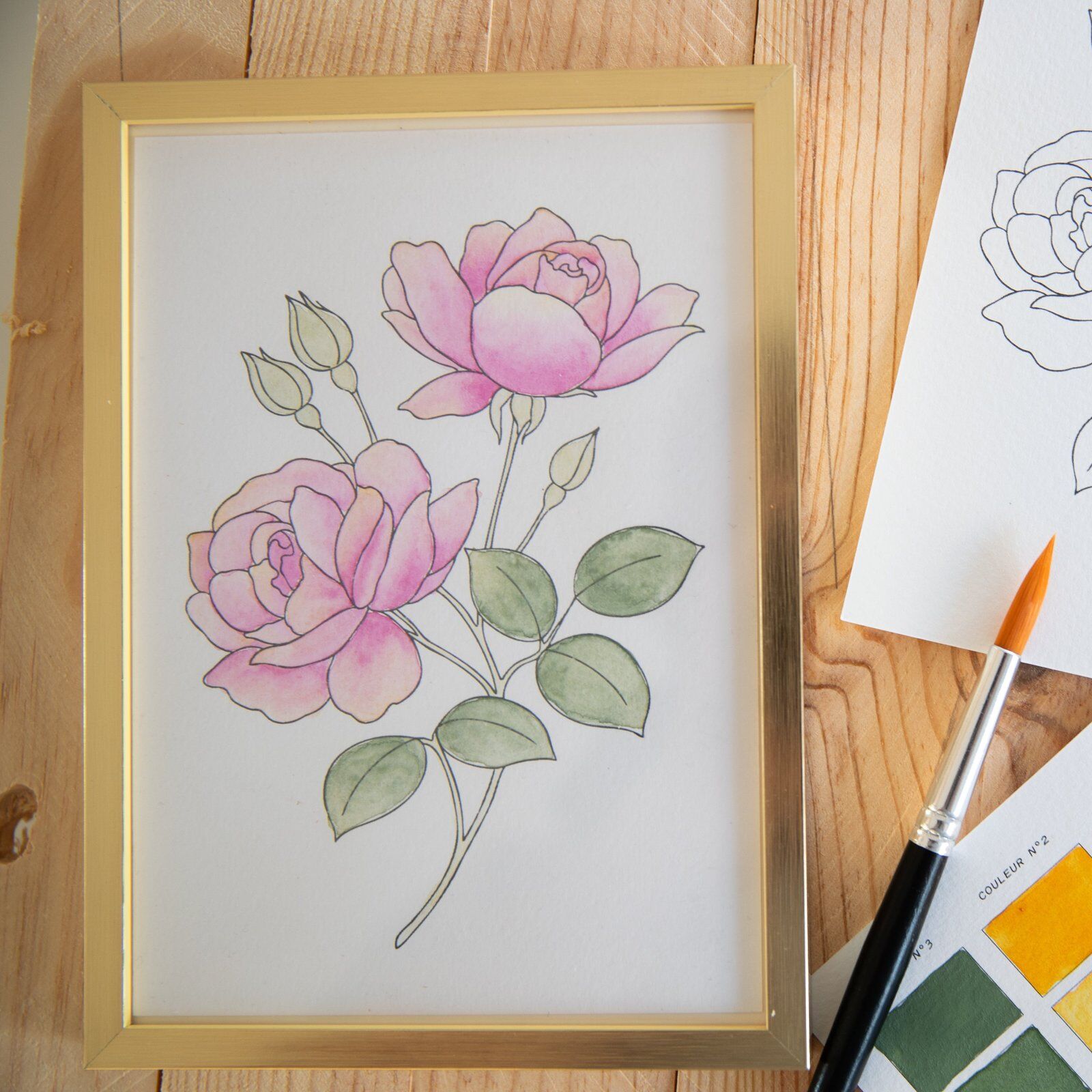 Handmade Watercolor Kit "Roses"