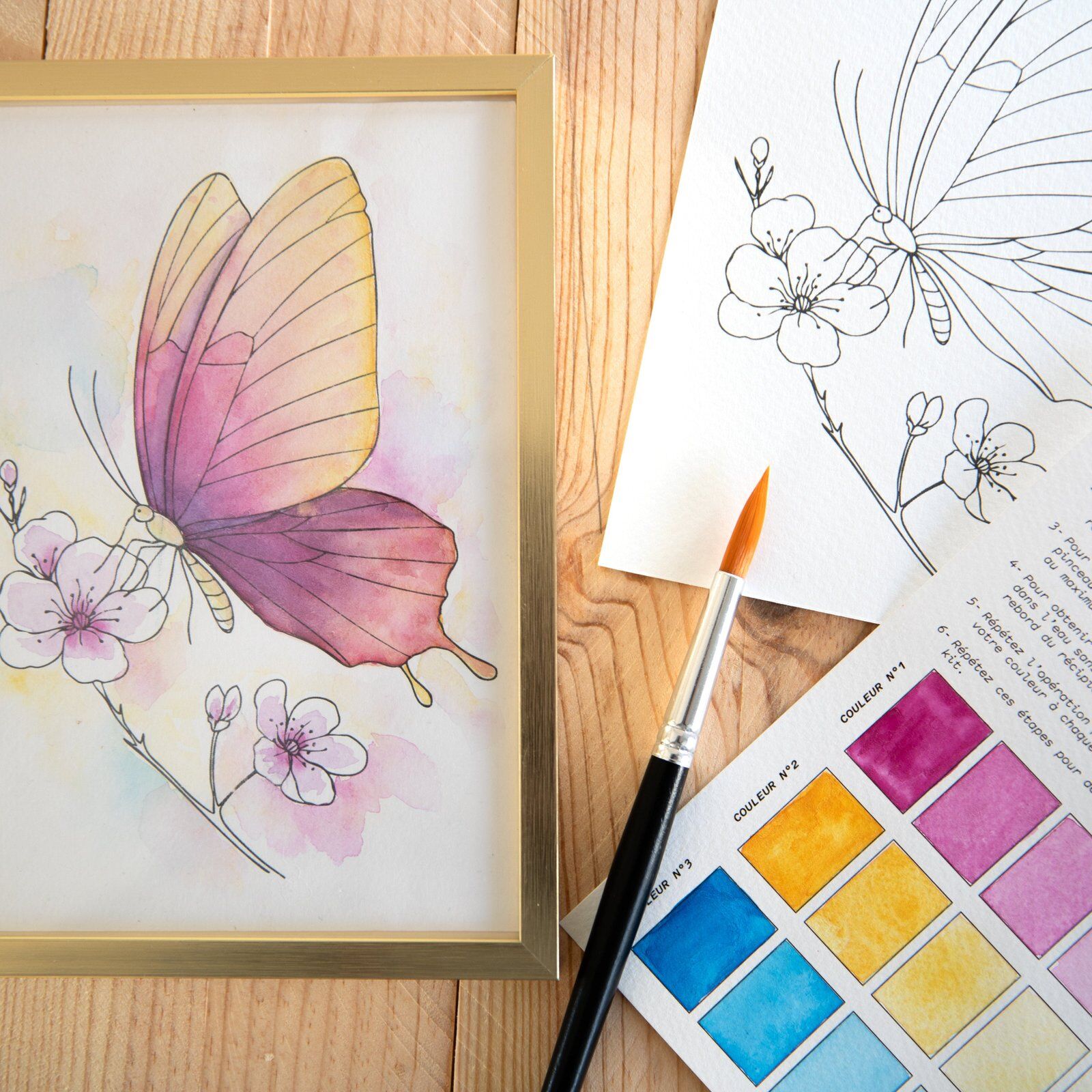 Handmade Watercolor Kit "Butterfly"