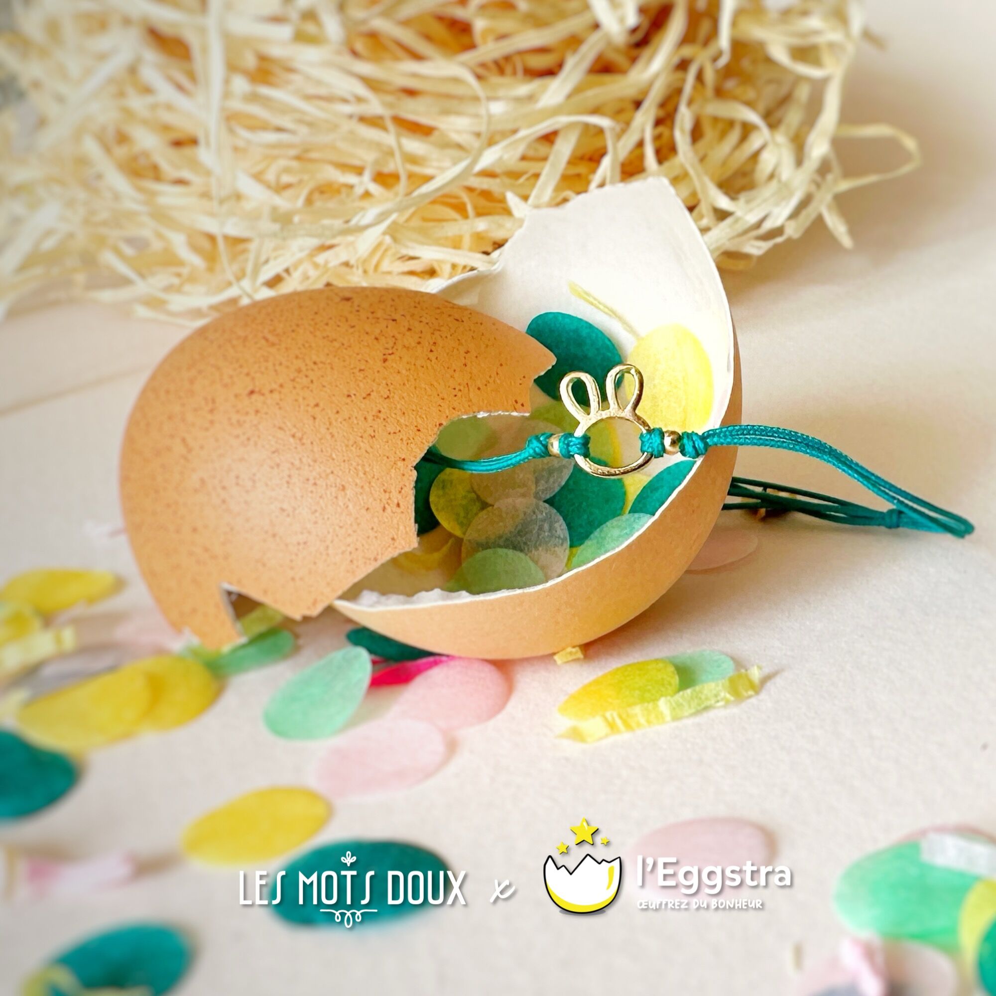 Braccialetto portafortuna “My Little Love Bunny” – Sweet Words x Eggstra