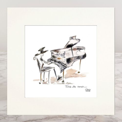 Mounted Print Tickle The Ivories