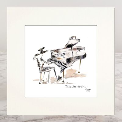 Mounted Print Tickle The Ivories