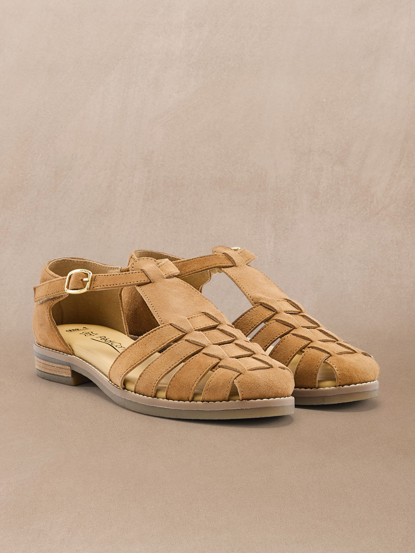 Women's leather sandals and shoes with Velcro closure (2013301_0152)