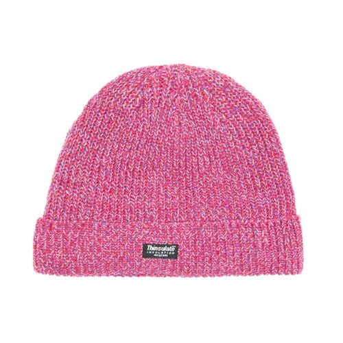 EEM Damen Mütze aus Wolle mit Thinsulate Thermofutter - Pink Melange