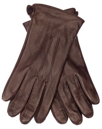 Gants en cuir EEM pour hommes avec fonction tactile en cuir nappa d'agneau, smartphone - marron 5