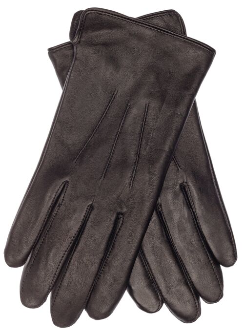 EEM Herren Leder Handschuhe mit Touch-Funktion aus Lammnappaleder, smartphone schwarz