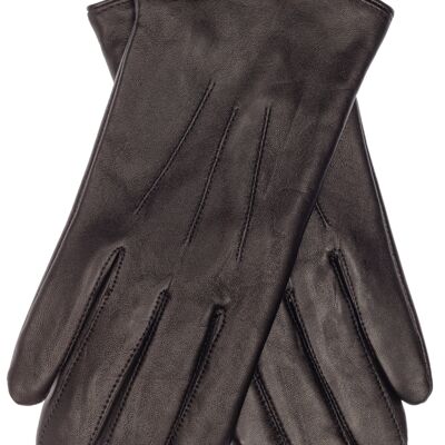 EEM Herren Leder Handschuhe mit Touch-Funktion aus Lammnappaleder, smartphone schwarz