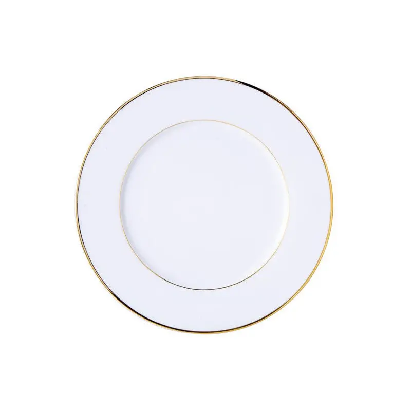 Buy wholesale 6 x Gold Filet Dinner Plates - Porcelain - 26.5cm - Novastyl