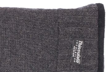 Gants tricotés homme EEM avec doublure thermique Thinsulate, 100% laine ou 100% coton, la matière dépend de la couleur - laine de mouton anthracite 5