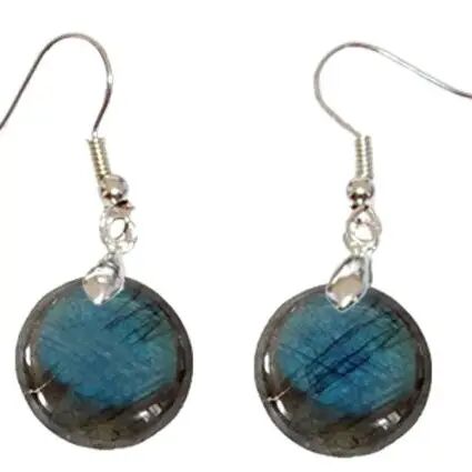 Labradorite Earrings (not extra) Round