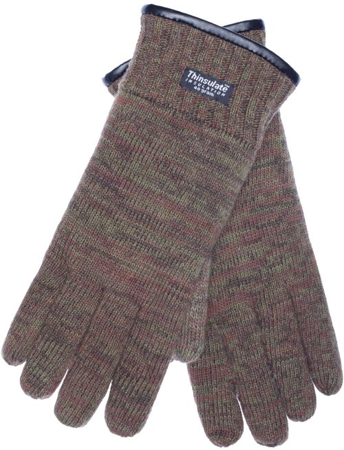 EEM Herren Strick Handschuhe mit Thinsulate Thermofutter, 100% Wolle oder 100% Baumwolle das Material ist farbabhängig - Camouflage Baumwolle