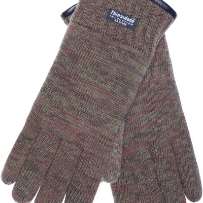 EEM Herren Strick Handschuhe mit Thinsulate Thermofutter, 100% Wolle oder 100% Baumwolle das Material ist farbabhängig - Camouflage Baumwolle