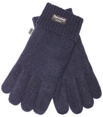 Gants tricotés EEM pour hommes avec doublure thermique Thinsulate en polyester, matière tricotée en 100% laine de mouton marin 2