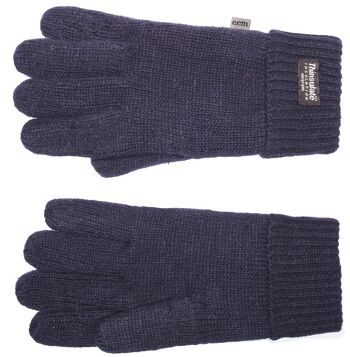 Gants tricotés EEM pour hommes avec doublure thermique Thinsulate en polyester, matière tricotée en 100% laine de mouton marin 11