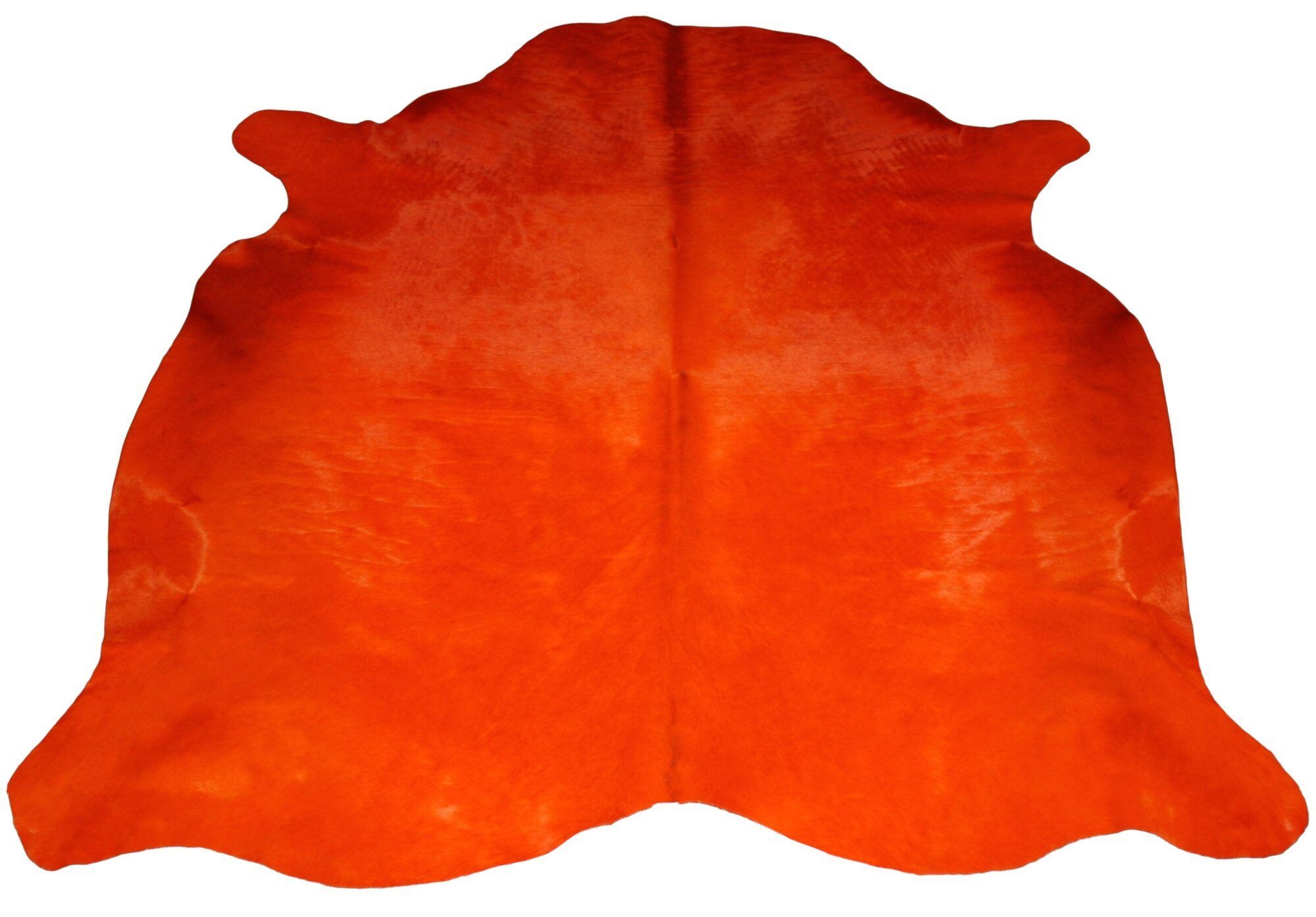 Einfarbiges orangefarbenes Rindsleder