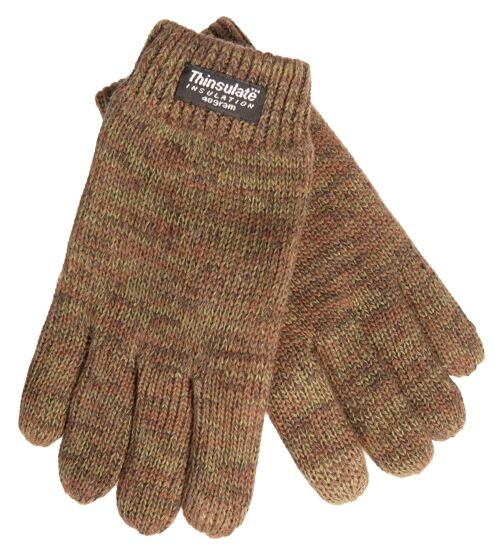 EEM Kinder Strick Handschuhe mit Touch-Funktion und Thinsulate Thermofutter aus Polyester, Strickmaterial aus 100% Baumwolle, smartphone - Camouflage
