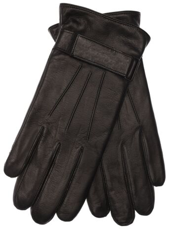 Gants en cuir EEM pour hommes en cuir nappa d'agneau noir 20