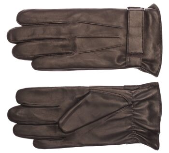 Gants en cuir EEM pour hommes en cuir nappa d'agneau noir 21