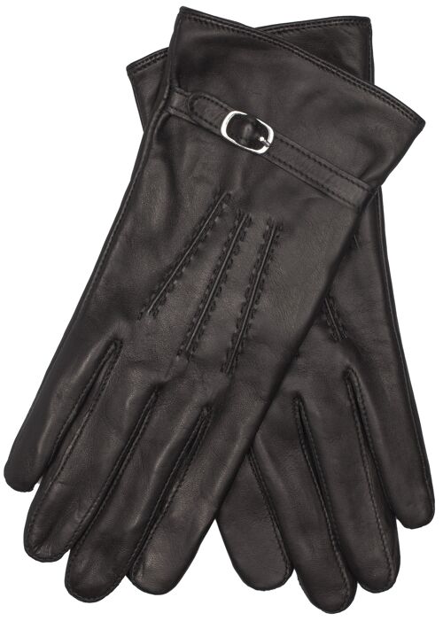 EEM Damen Leder Handschuhe mit Touch-Funktion aus Lammnappaleder, smartphone schwarz