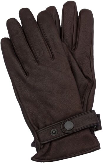 Gants en cuir pour hommes EEM PATRICK en cuir de daim véritable avec doublure en laine et cachemire de haute qualité, luxe, haut de gamme, cousus à la main - jaune 2