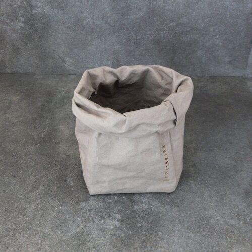 Plum- paper bag storage - stone