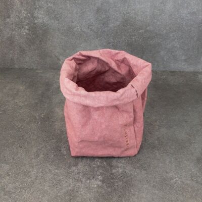 Plum- almacenamiento de bolsas de papel - rosa