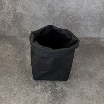 Plum- bolsa de almacenamiento de papel - negro