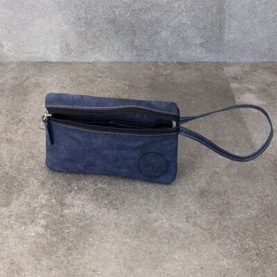 Hemlock- vegan clutch wallet - dk navy