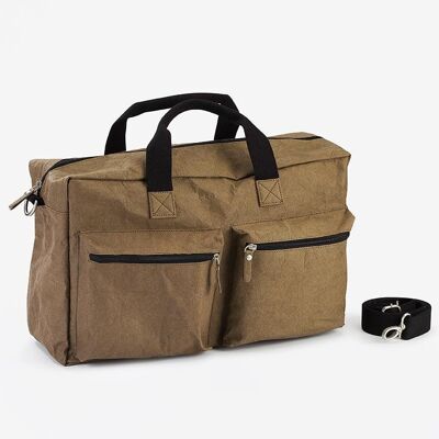 Chestnut - vegan weekender bag - taupe