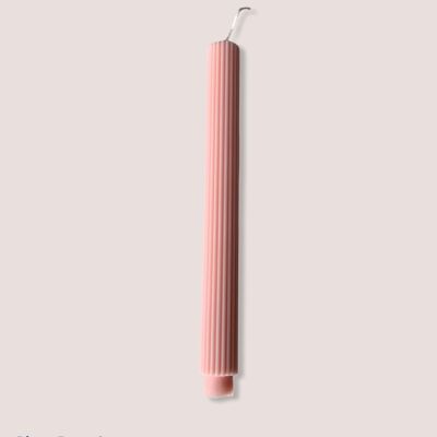 Bougie A'lure Rayée XL – Rose Cachemire