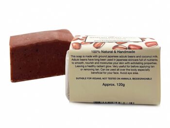 Savon aux haricots adzuki, fait à la main et naturel, environ 120g 2