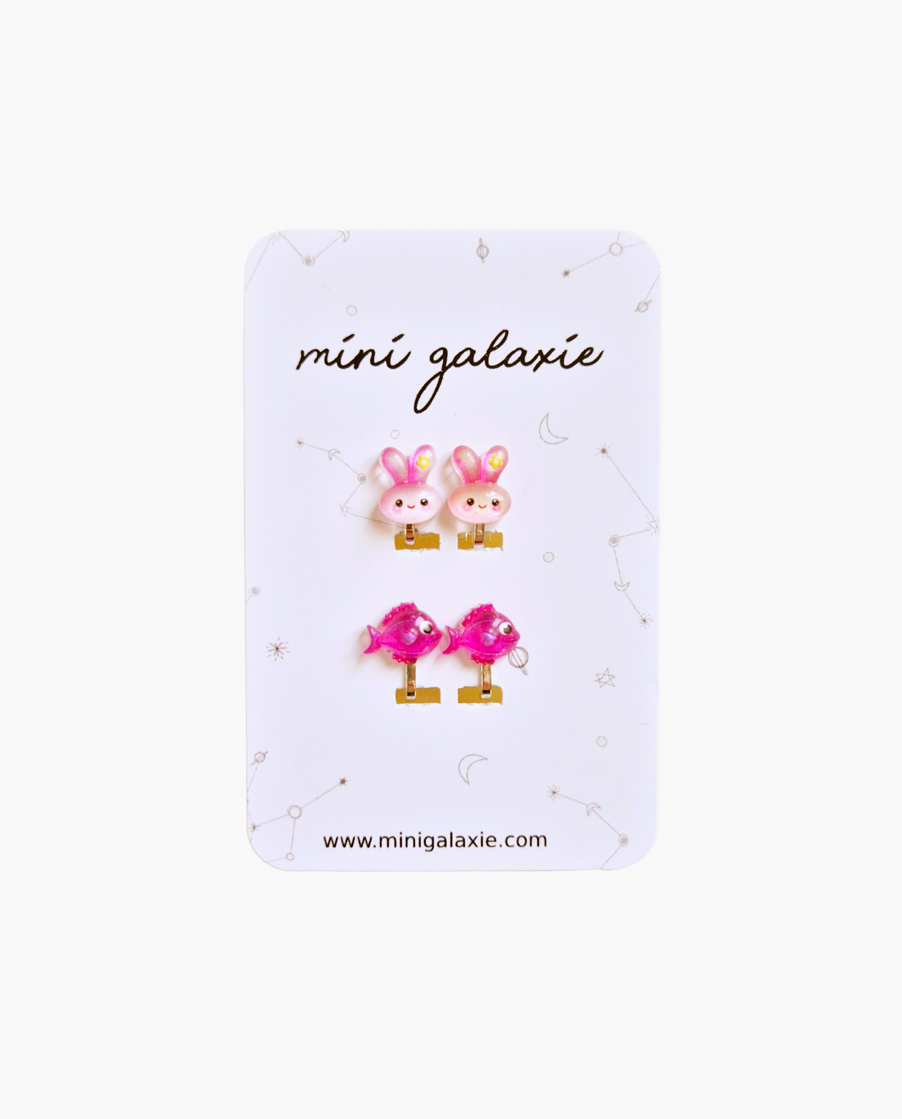 Children's clip-on earrings - rabbits and fish 🐰🐠 (random design)