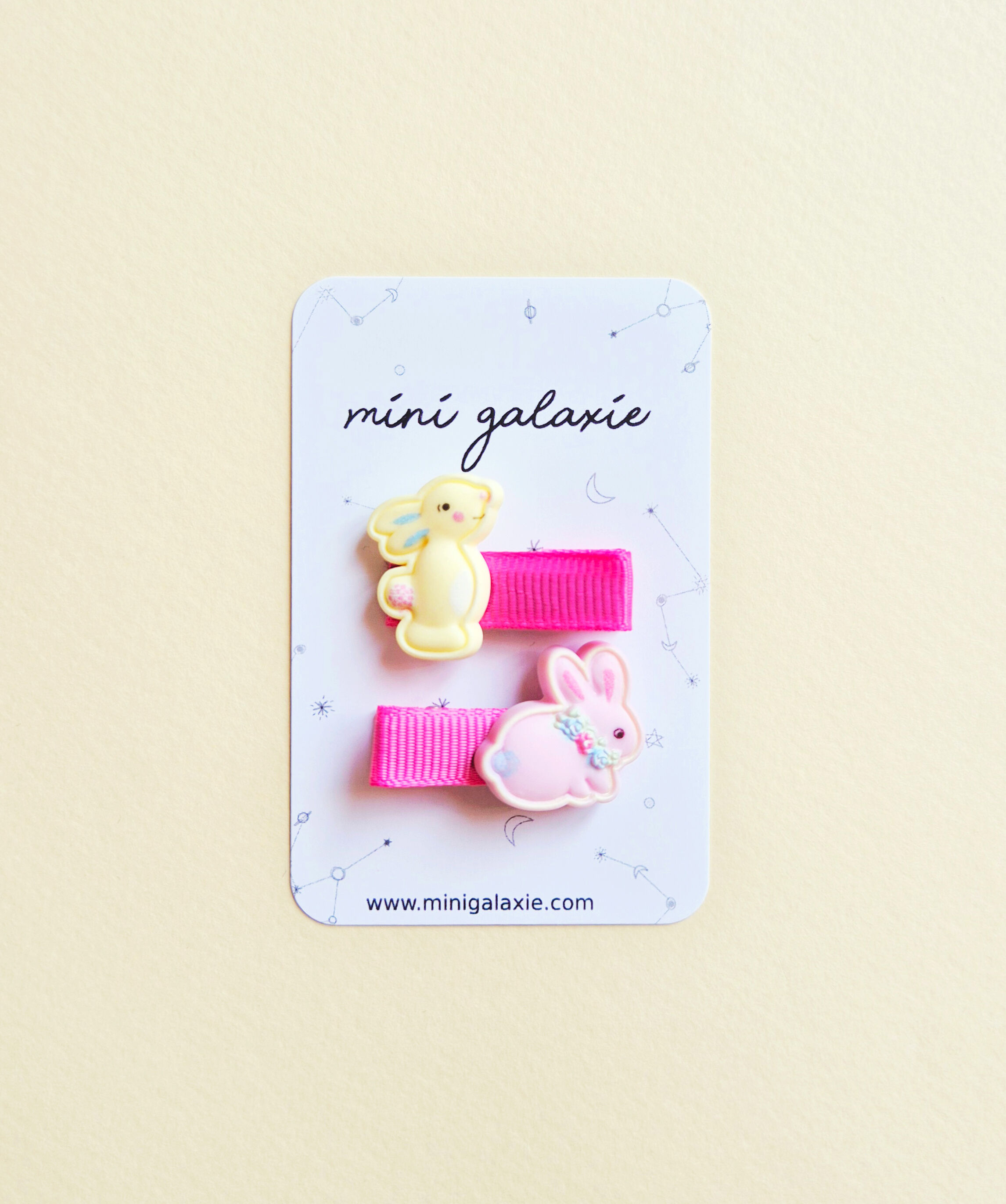 Children's hair clips, set of 2, Easter bunny design 🐰