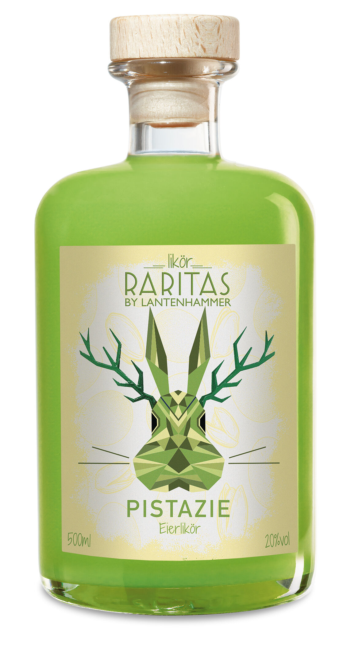 RARITAS Pistachio Egg Liqueur 20% 500 ml Pistachio liqueur with egg LACTOSE-FREE