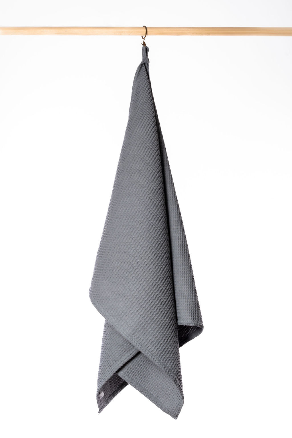 Gray bath cotton towel - good absorbent, qiuck dry waffle towel 140x80cm
