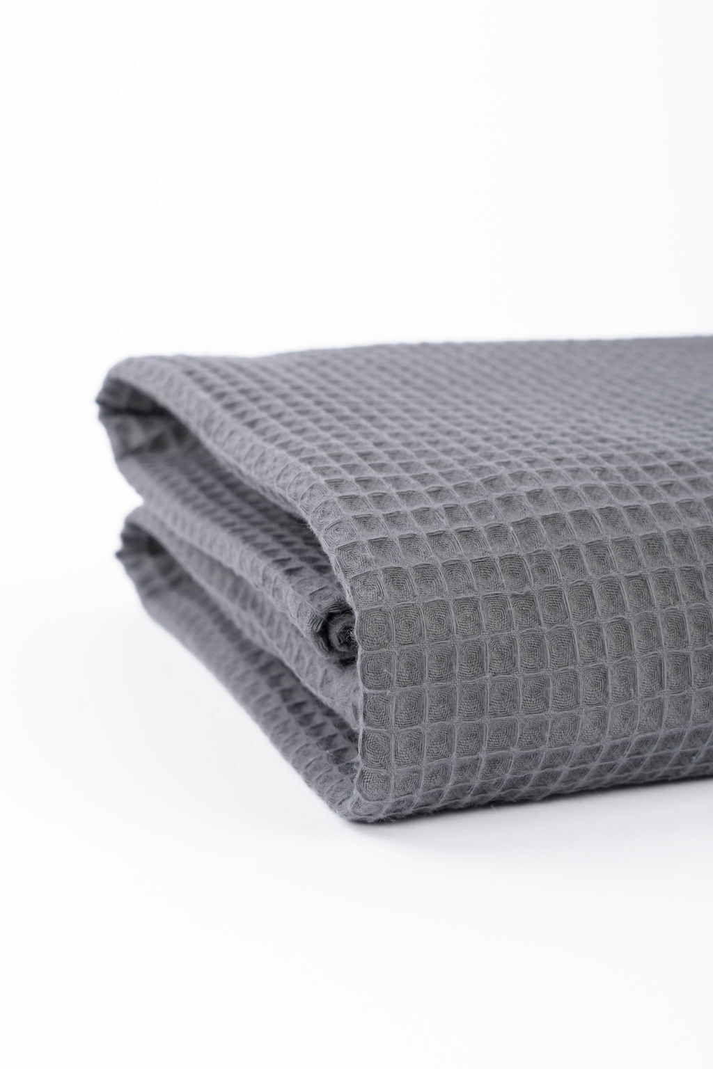 Gray bath cotton towel - good absorbent, qiuck dry waffle towel 140x80cm