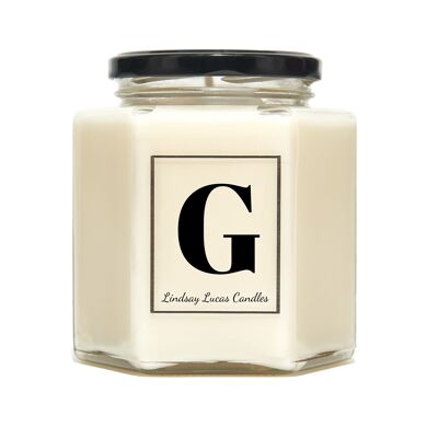 Letter G Alphabet Scented Candle